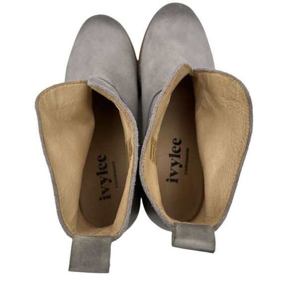 Ivylee Women's Round Toe Suede Copenhagen Ankle Boots Light Gray Size 36 - Picture 7 of 9